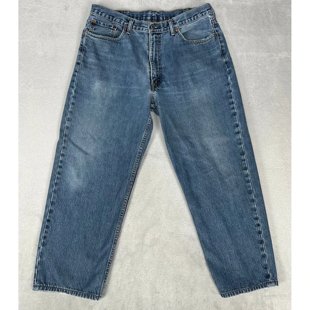 Levis 550 Jeans Mens 38x30 Blue Relaxed Fit Tapered Leg Denim Pants